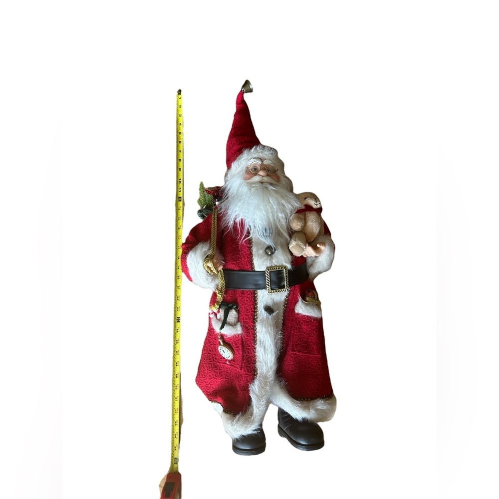 Christmas Holiday Decor Cozy Cute Santa Claus with Teddy NWT Nicholas Collection - Picture 8 of 10